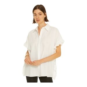 Anthropology Harshman Darcy Shirt White Seersucker NWT Size XS $225